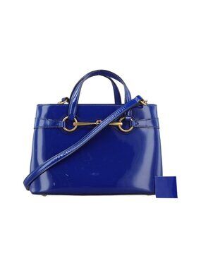 Gucci Bright Bit Blue Patent Messenger Bag